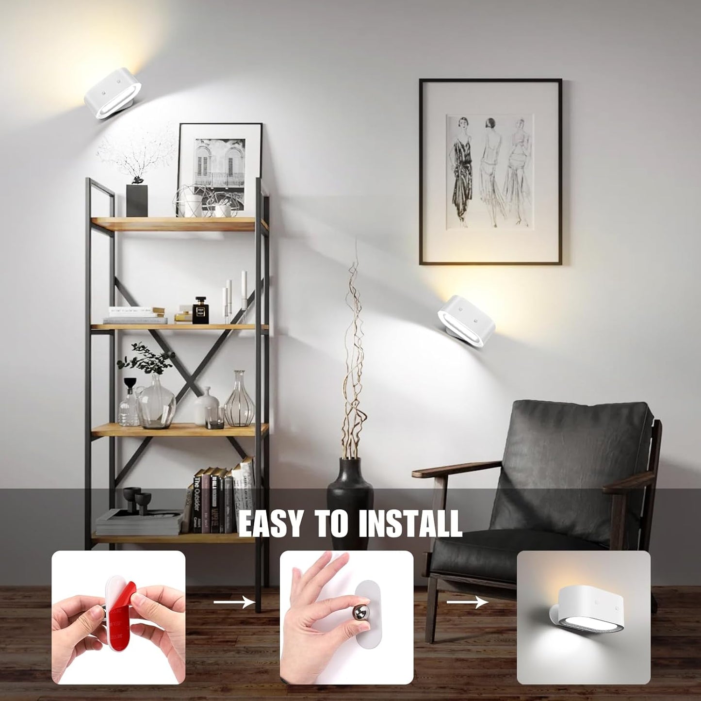 Fimilo Battery Operated Wall Lights