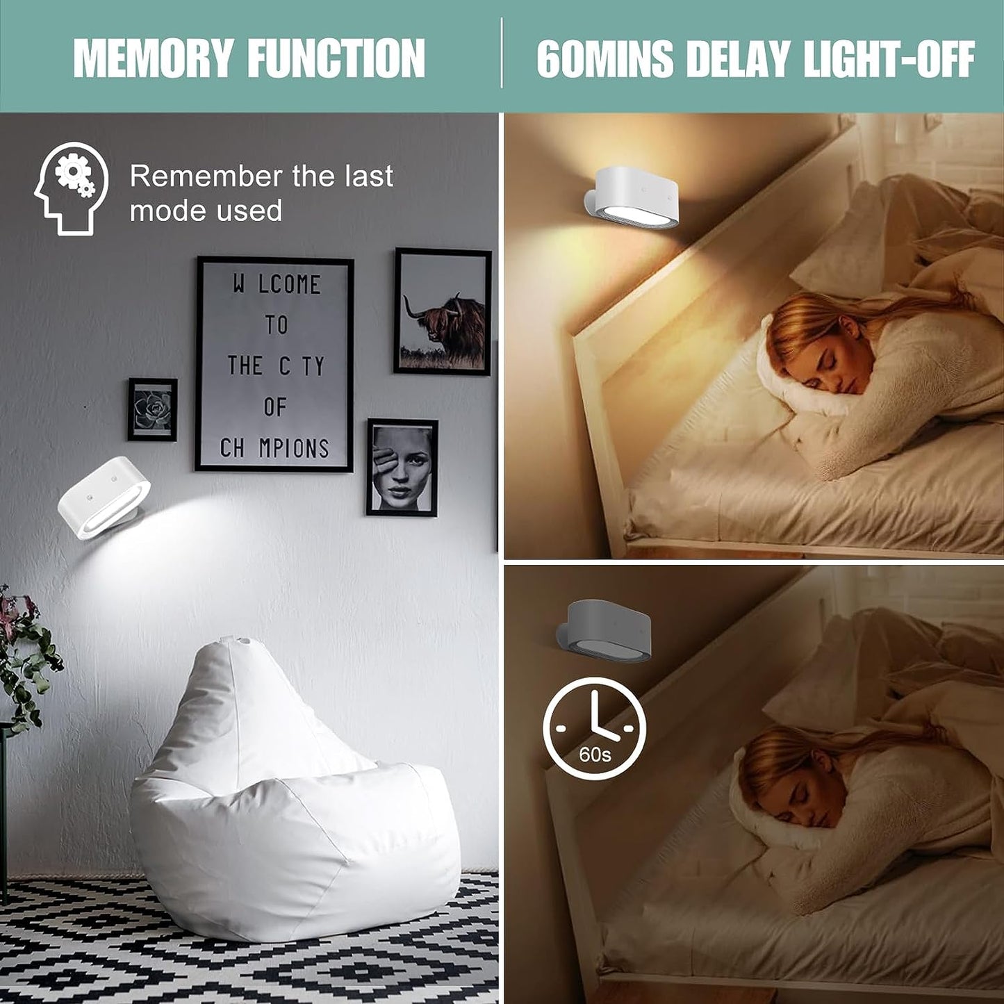 Fimilo Battery Operated Wall Lights