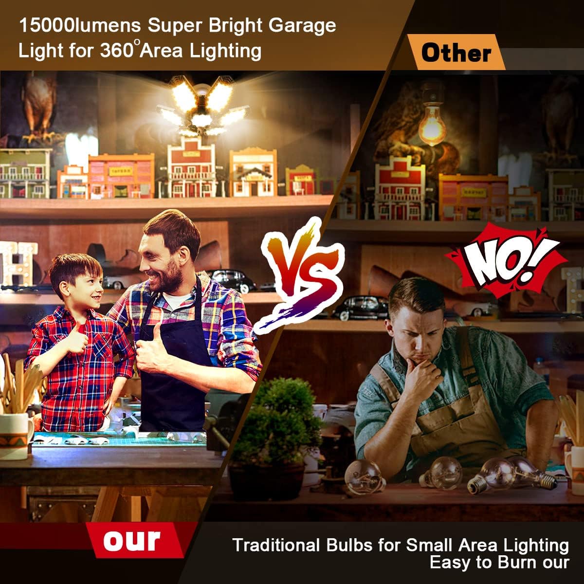 Fimilo 150W LED Garage Light 2 Pack