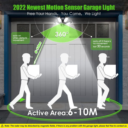 Fimilo 150W Garage Light with Motion Sensor 2 Pack